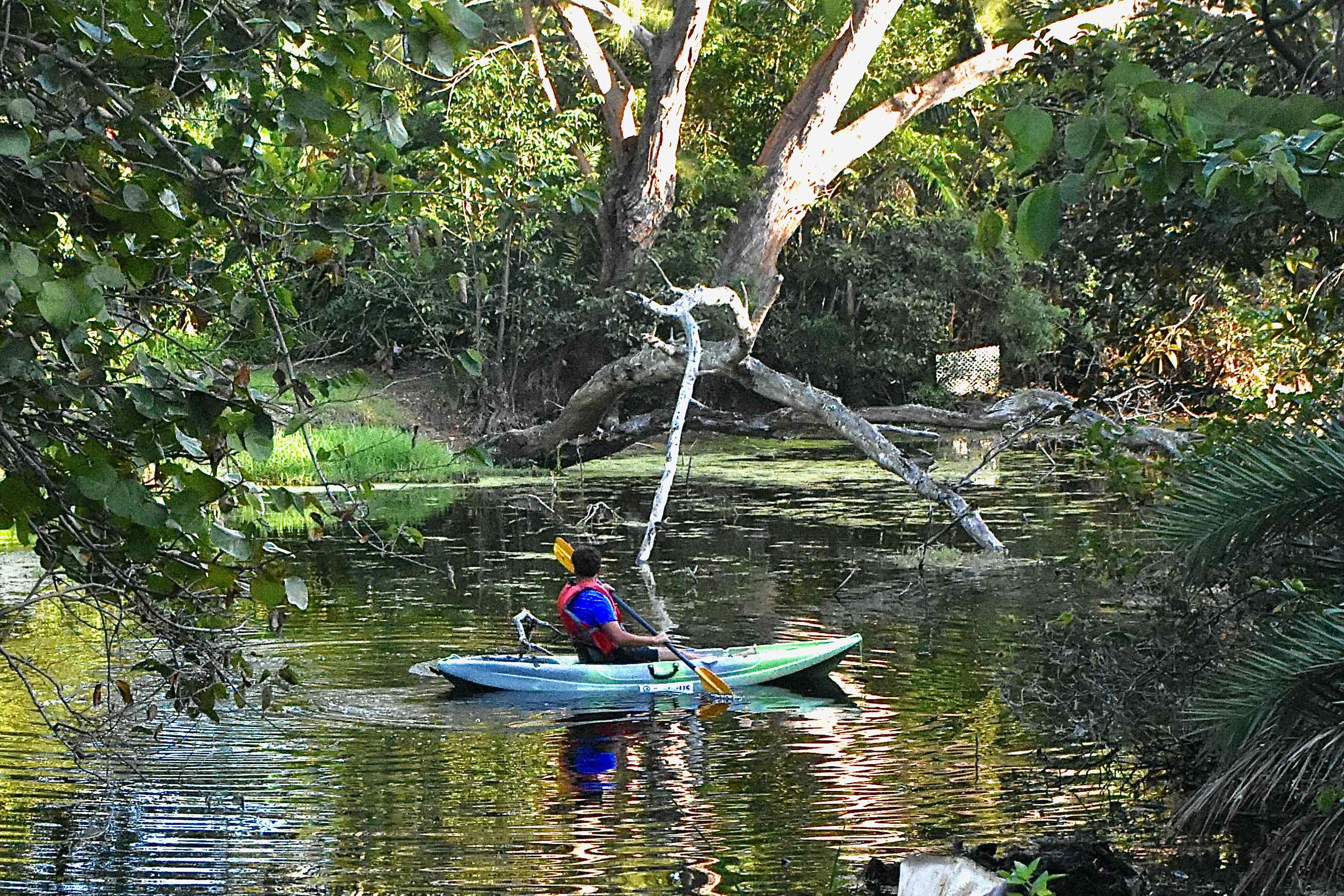 man in kayak
